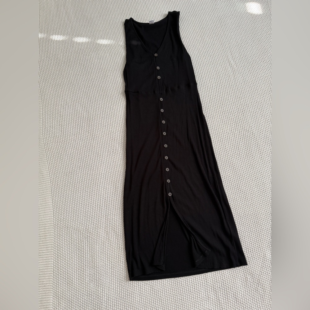 Old Navy Black Dress with Button Detail